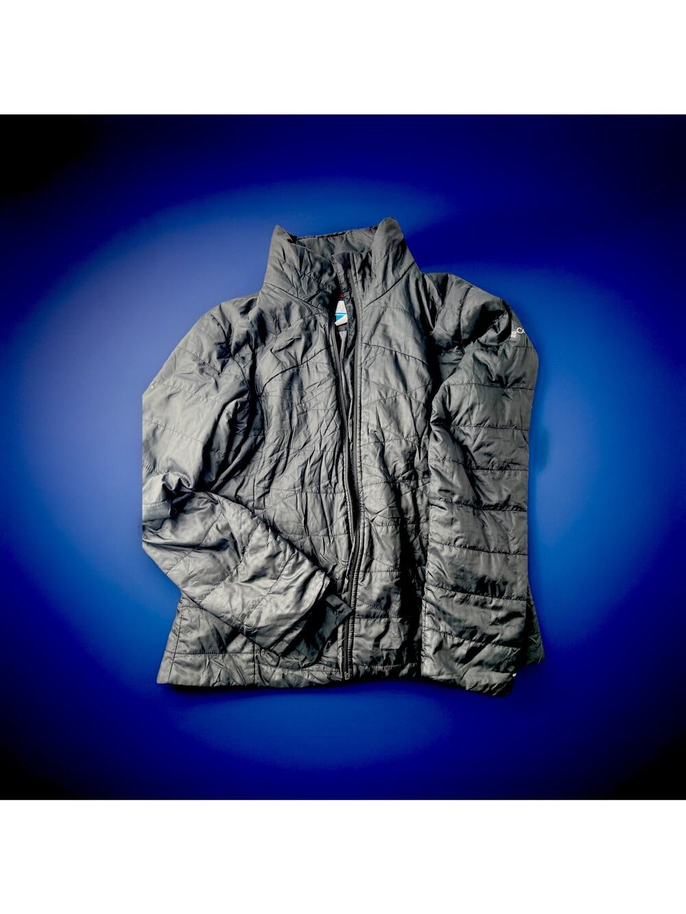 Columbia Jacket Womens XL Black Coat Full Zip Omni Heat Puffer Insulated